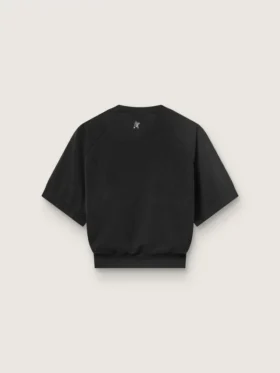 Women’s black cropped sports T-shirt
