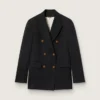Women’s black double-breasted blazer