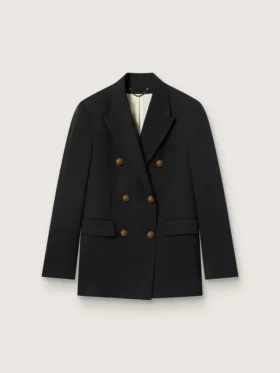 Women’s black double-breasted blazer
