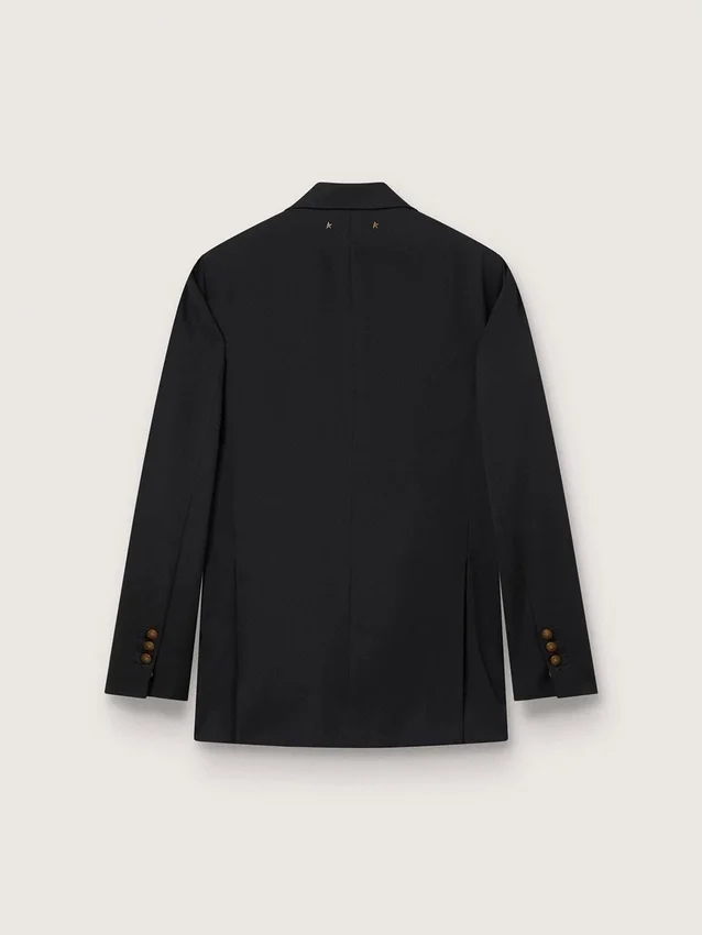 Women’s black double-breasted blazer