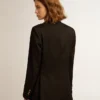 Women’s black double-breasted blazer