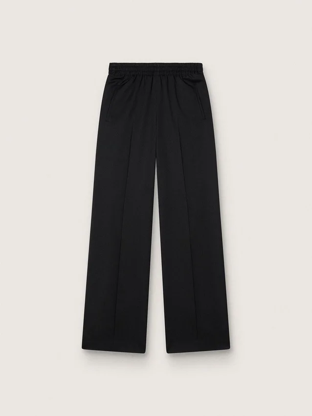 Women’s black lightweight wool joggers