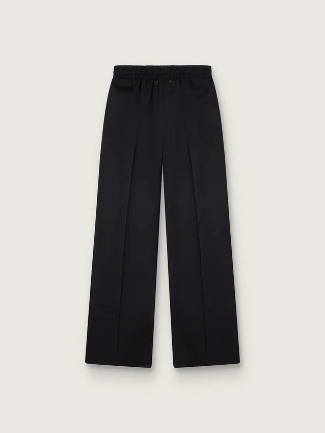 Women’s black lightweight wool joggers