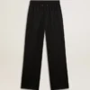 Women’s black lightweight wool joggers