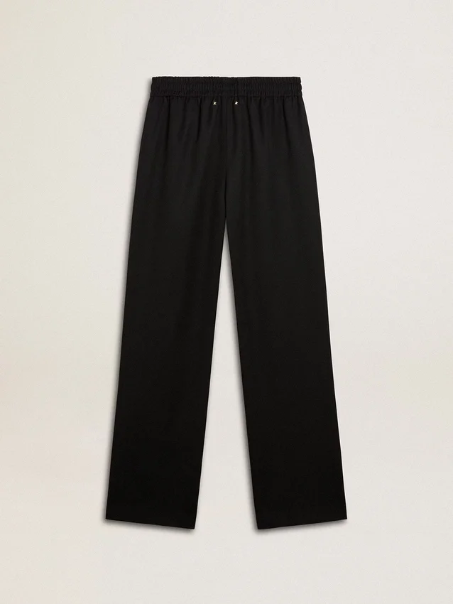 Women’s black lightweight wool joggers