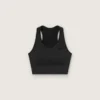Women's black sports bra