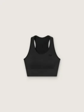 Women's black sports bra