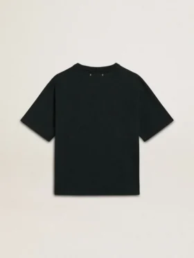 Women’s black T-shirt with crystals
