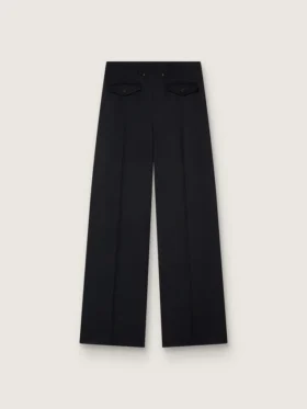 Women’s black wool gabardine pants