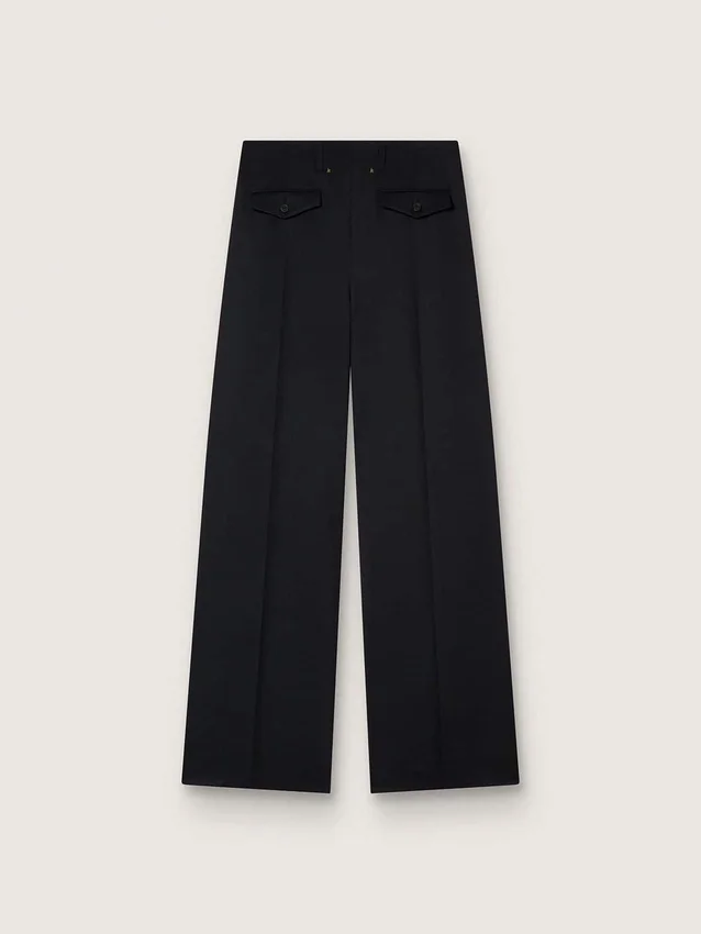 Women’s black wool gabardine pants