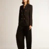 Women’s black wool gabardine pants