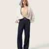 Women’s black wool gabardine pants