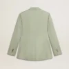 Women's blazer jacket in sage-green wool