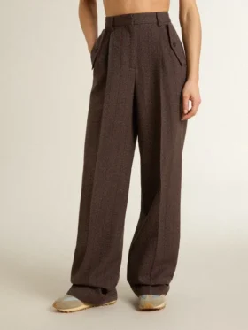 Women’s brown virgin wool pants
