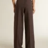Women's brown virgin wool pants