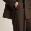 Women's brown virgin wool pants