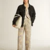 Women’s cardigan with floral print and embroidery