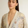 Women’s cardigan with floral print and embroidery