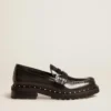 Women’s chunky loafers in studded black leather