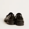 Women’s chunky loafers in studded black leather
