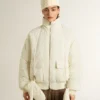 Women’s cream padded jacket