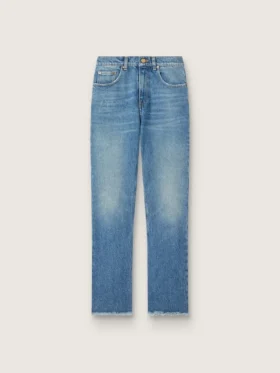 Women's cropped flared jeans with medium wash