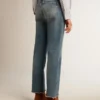 Women's cropped flared jeans with medium wash