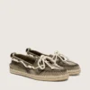 Men’s Cruise espadrilles in military-green canvas with white hiking laces