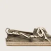 Men’s Cruise espadrilles in military-green canvas with white hiking laces