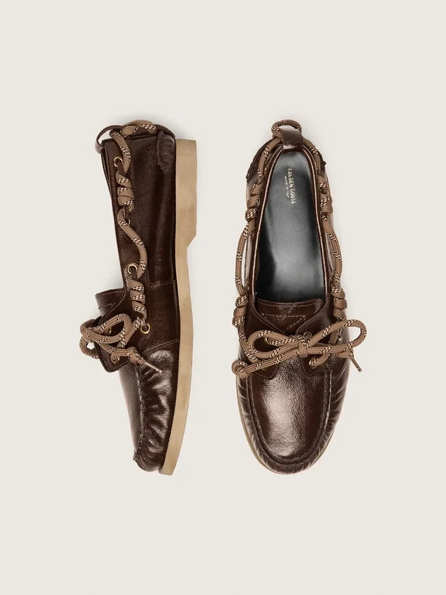 Men's Cruise loafer in glossy dark brown leather