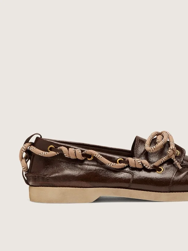 Men's Cruise loafer in glossy dark brown leather