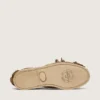 Women's Cruise loafer in khaki suede with fringe and multicolored beads