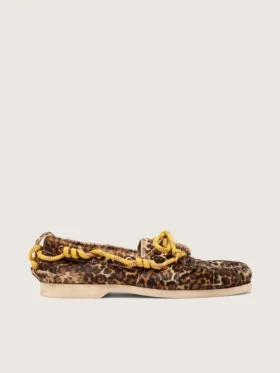 Women's Cruise loafer in leopard-print pony skin