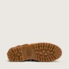 Women's Cruise loafers in brown waxed suede with dove gray hiking laces