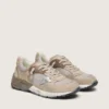 Men's Dad-Star in beige mesh and suede with silver leather star