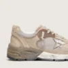 Men's Dad-Star in beige mesh and suede with silver leather star