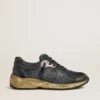 Men's Dad-Star in black naplak and crackle leather with black star and heel tab