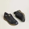 Men's Dad-Star in black naplak and crackle leather with black star and heel tab