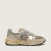 Women's Dad-Star in dove-gray suede and silver mesh with white leather star and suede heel tab