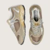 Women's Dad-Star in dove-gray suede and silver mesh with white leather star and suede heel tab