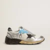 Women's Dad-Star in mesh and silver foiled leather with black suede star