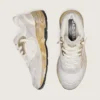 Women's Dad-Star in mesh and white suede with gold foiled star