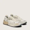 Women's Dad-Star in suede and mesh with white leather star and beige leather heel tab