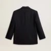 Women’s dark blue wool-blend blazer jacket