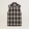 Women's dark gray wool-blend shirt dress