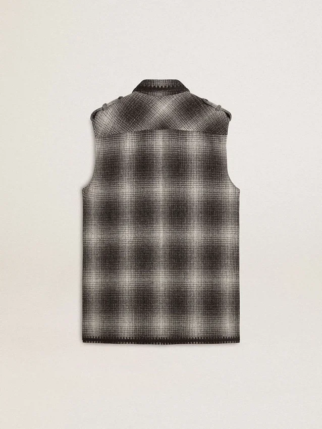 Women's dark gray wool-blend shirt dress
