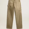 Women's distressed-effect cotton pants