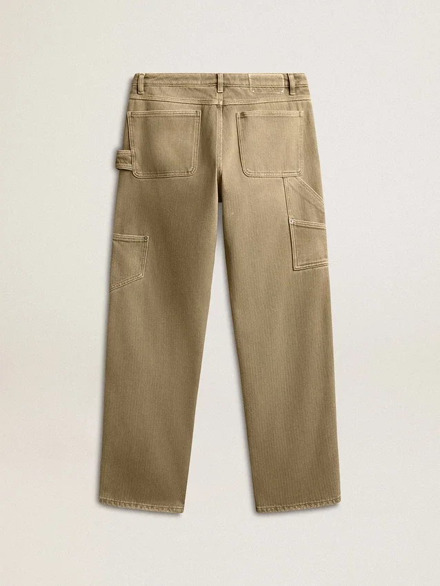Women's distressed-effect cotton pants
