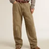 Women's distressed-effect cotton pants