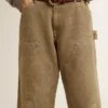 Women's distressed-effect cotton pants